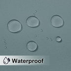 NICETOWN Outdoor Curtains for Patio Waterproof & Windproof 2 Panels, Thermal Insulated Top and Bottom Fixed Rustproof Grommets Light & Cold Block Outdoor Curtains for Pool, W52 x L95, Greyish Blue