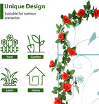 Metal Garden Trellis for Climbing Plants, 86.5" x 19.7" Metal Plant Trellis Outdoor, Green Iron Garden Trellis, Clematis Rrellis Outdoor, Arched Decoration Suitable for courtyards, lawns, Gard, Green