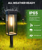 BITPOTT Solar Pathway Lights Outdoor, Bright Solar Lights for Outside Waterproof IP65,12 Pack Auto On/Off Garden Lights Solar Powered Landscape Lights for Yard Walkway Driveway Lawn