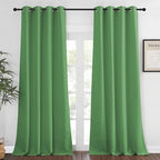 NICETOWN Bedroom Curtain Room Darkening Drapery 102 inches Length - Home Fashion Thermal Insulated Grommet Room Darkening Curtain for Living Room (Froest Green, 1 Panel, 52 x 102 inches)