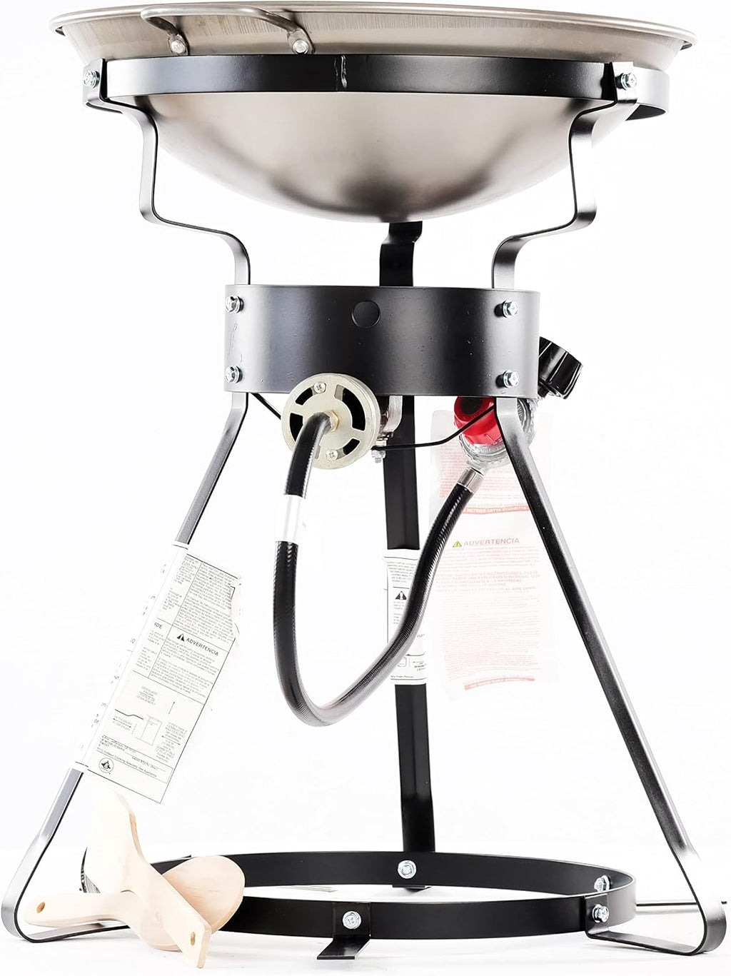 King Kooker 24WCA 24" Bolt Together Portable Outdoor Sauté Cooker w/Steel Wok, Silver, large