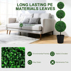vivatrees 48 in artificial triple ball topiary trees on a desk or shelf