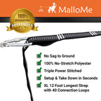 MalloMe Hammock Straps for Trees - Swing Straps - Multi-Purpose Hanging Kit, Heavy Duty Adjustable Tree Strap for Hammocks, Swings & Outdoor Use, Safe for Branch or Between 2 Trees