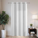 Joydeco Blackout Patio Sliding Door Curtains 108 Inches Long, Grommet Privacy Room Divider Curtains, Extra Wide Thermal Blackout Drapes for Bedroom Living Room (Greyish White, 60Wx108L, 1 Panel)