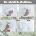 4Pack 10inch Sublimation Wind Spinner Blanks 3D Aluminum Metal Wind Sculpture Kinetic Spinners for Yard and Garden Indoor Art Ornaments Hanging Decoration (Heart)