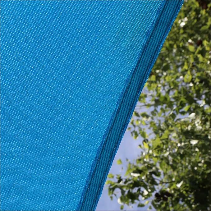 Amgo Custom Size 14' x 16' x 21.3' Blue Right Triangle Sun Shade Sail UPF50+ AGTAPRT12, Order to Make Canopy Awning, 95% UV Blockage, Water & Air Permeable, Commercial Standard (We Customize)