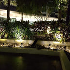 4-Spotlight Mini 50X Solar-Powered LED Spotlight (Cool White LED), Black Finish, Outdoor Garden Yard Landscape Downlight