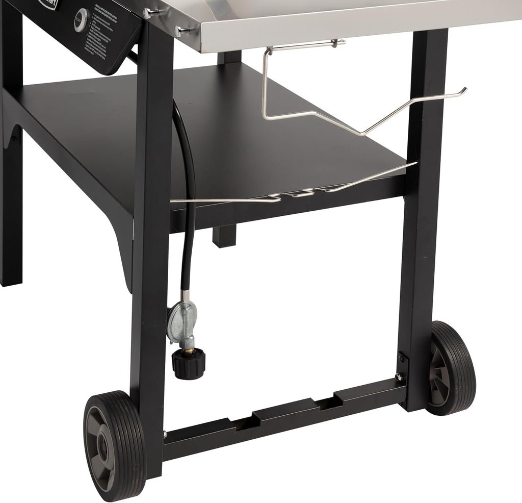 Cuisinart Outdoor Wok Station with Rear Wheels, 14" Steel Pan, 50,000 BTU