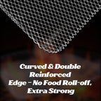 10 Pcs Disposable Grill Topper,16x12 Inch Grill Mesh Mat Disposable Pans,Non-Stick BBQ Aluminum Mats for Outdoor Grills, Easy to Clean