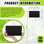 landhoow 50 pcs large plant marker, 6'' x shown in use