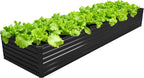 diiyiv 12x2x1.5ft galvanized raised garden bed,vegetable boxes-rectangle metal, main product view