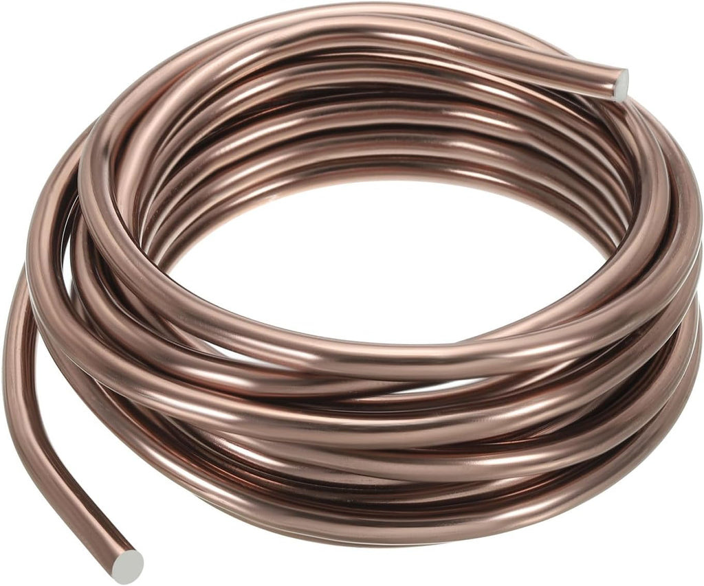 PATIKIL 6mm x 10.5ft Bonsai Training Wire, Aluminum Floral Wire Stems for Gardening, Brown