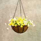 hehimhis 2PCS 20inch Coco Liner Hanging Basket Replcement, 100% Natural Round Coconut Coco Fiber Planter Basket Liners for Hanging Basket Bird Nest