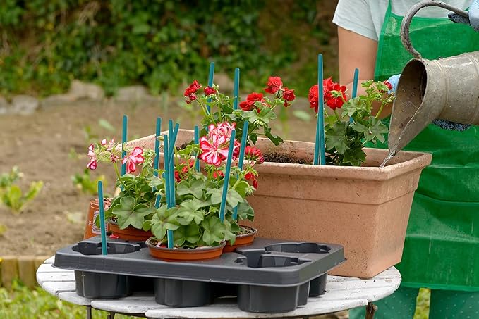 Garden Wood Plant Stakes Green Bamboo Sticks,HAINANSTRY Sturdy Floral Plant Support Stakes Wooden,Wooden Sign Posting Garden Sticks(25 Pack 12 Inches)