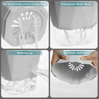 3 Pack Self Watering Planter Pots, 4.9 Inch African Violet Pots for Indoor Outdoor Windowsill Gardens, Plant Pot with Wick Rope and Reservoir