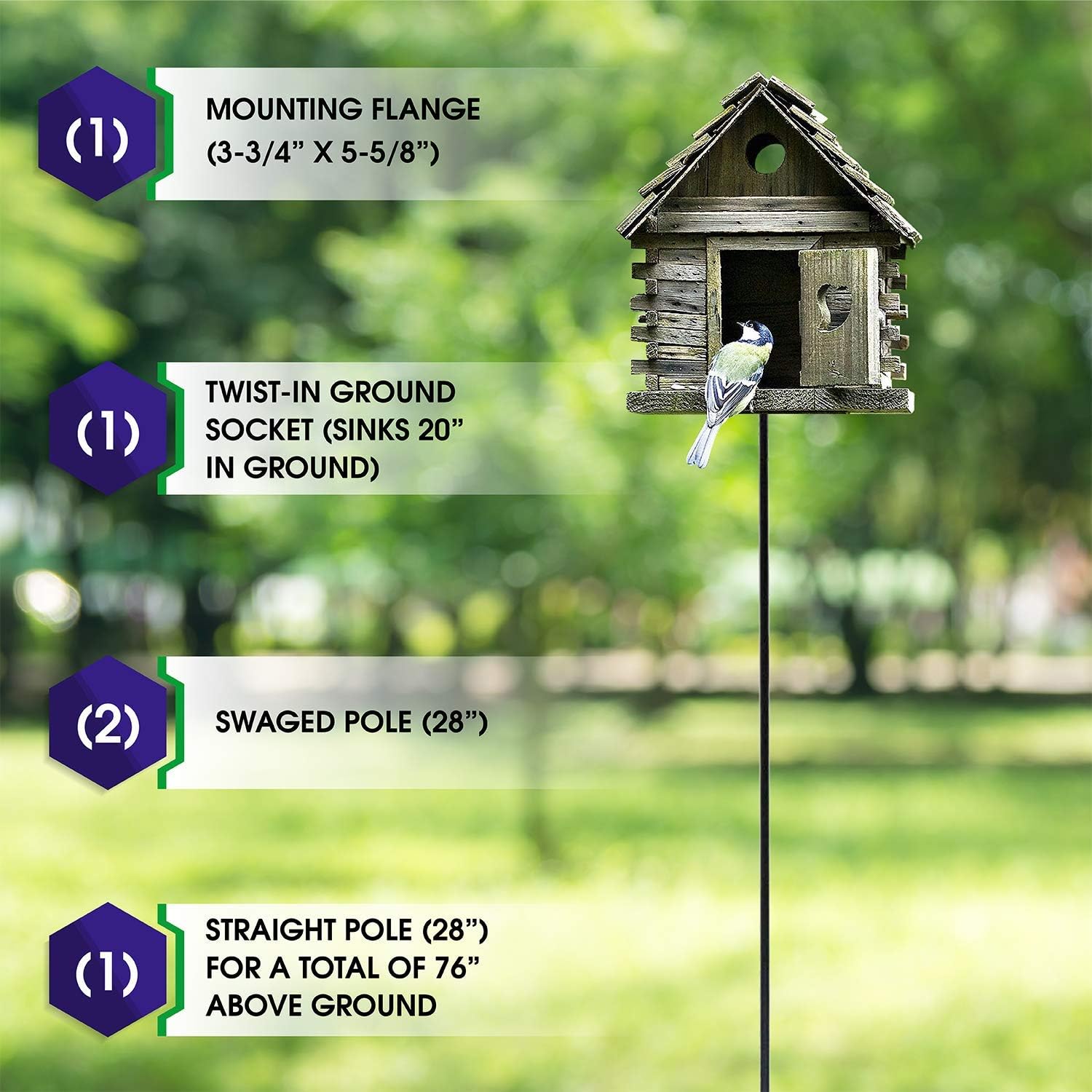Tool & Die 5 Piece Feeder Pole Set with Twist-in Ground Socket