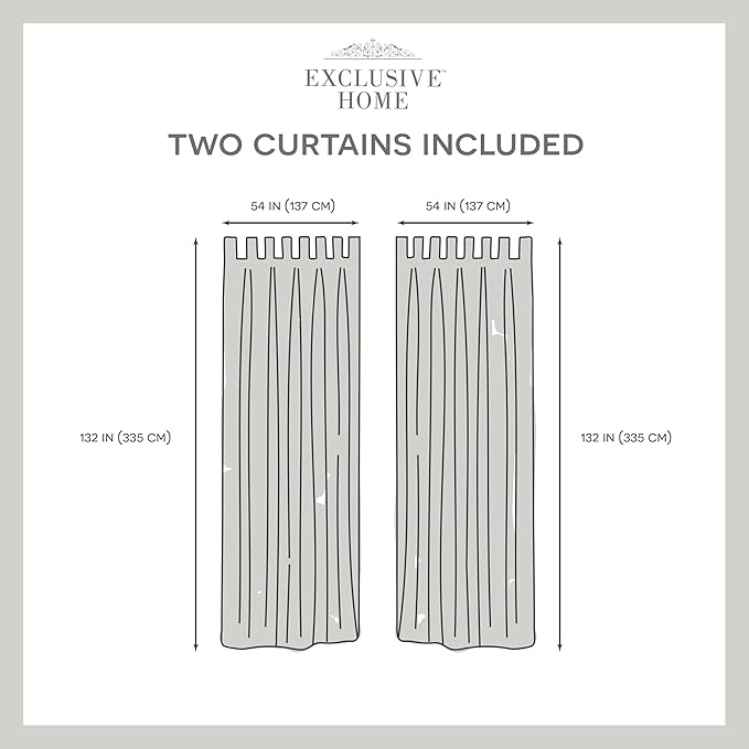 Exclusive Home Cabana Solid Indoor/Outdoor Light Filtering Hook-and-Loop Tab Top Curtain Panel Pair, 54"x144", Sundress