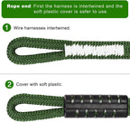 SELEWARE 2ft Tree Swing Rope Hammock Straps Hanging Kit - Fast & Easy Install for Hammock Chair, Tire Swing - Indoor/Outdoor Playground Accessories - Green, 2 Pack