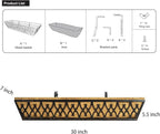 6 Pack 30 Inch Window Boxes Planters Railing Planter Box with Adjustable Brackets for Porch Fence Patio Balcony Hanging Flower Baskets with Coco Liners for Outdoor Garden Decor - Bronze