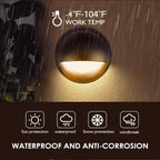 LED Low Voltage Deck Lights Outdoor Waterproof,6-Pack 3CCT Deck Lighting Fixtures Landscape Step,3W,12V-24V AC/DC Die-cast Aluminum Housing Fence Lamp Wired 2700K/3500K/5000K (Brown)