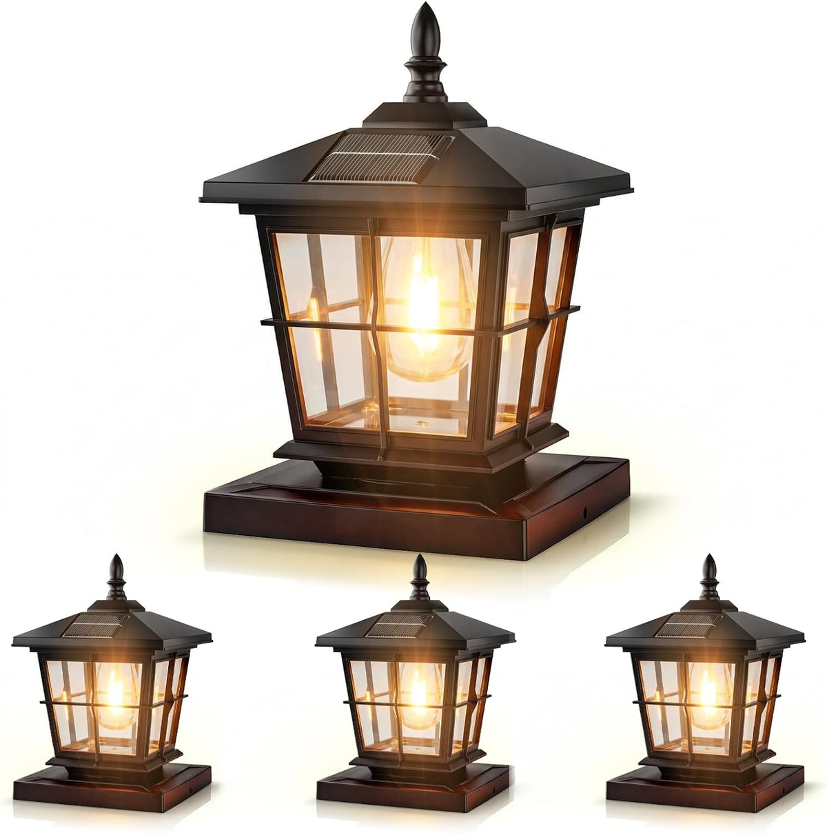 jofios solar post cap light 4pack,3 color temps,fit, main product view