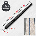 French Drain Kit - 6.5ft Mini Underground Water Drainage System Outdoor Concrete Trench Gutter with 304 Stainless Steel Grate Cover Black Design for Patios and Yards