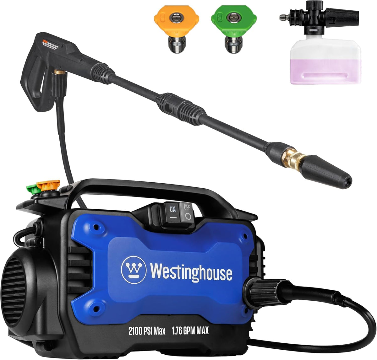 westinghouse epx3100s electric pressure washer, 2100 max psi, main product view
