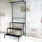 Zhongma 3 Tier Large Heavy Duty Plant Stand with Hanging Plant pot shelf, 35.43 x 33.27 x 78.74, Tall multi layer Plant Holder for Home, Garden, Each Tier: 35.43 L x 10.5W, Easy to Hold Large Plant