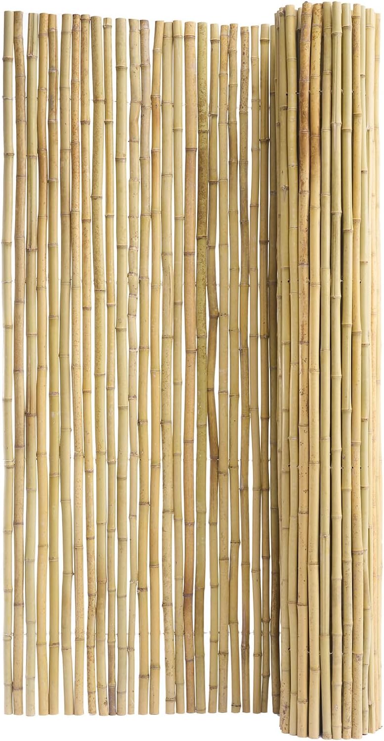 vevor natural rolled bamboo fence, eco-friendly privacy screen, main product view