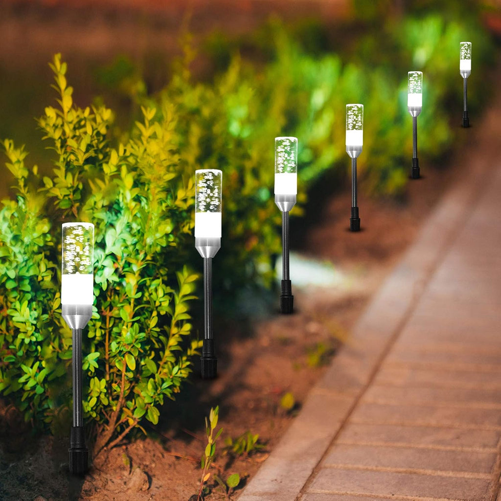 3 Pack Extension Lamps Landscape Path Lights, Without Transformer, IP65 Waterproof Garden Lights for Yard, Pathway, Walkway (Cool White)