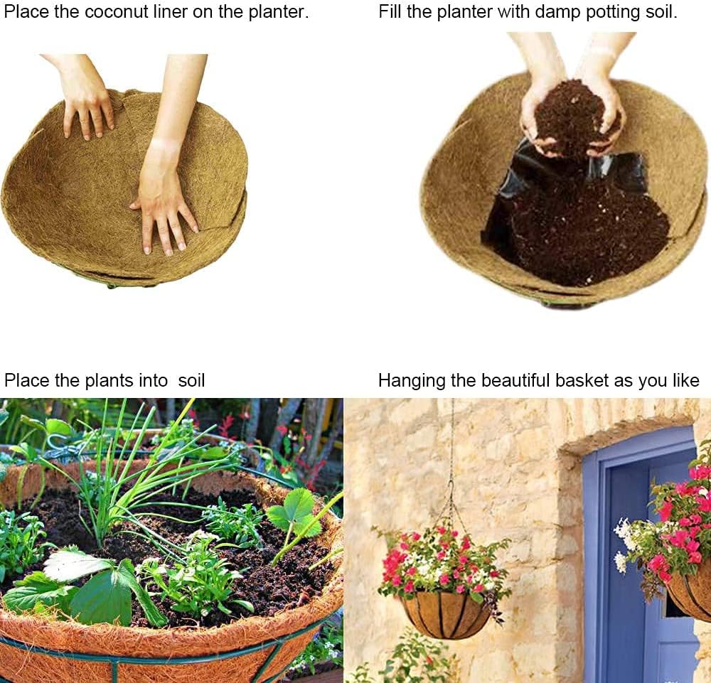 SUNYAY 16x120 inch Natural Coconut Coir Liner Sheets Coco Fiber Roll Coco Mat for Planter Flower Basket Liner Garden Decoration Animal Pet Pad