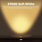 Gardencoin Low Voltage Landscape LED Well Lights, 12V in Ground Lights Outdoor IP67 Waterproof, 4.3 inch Wired Landscape Up Lighting, Included Replaceable 5W 2700K MR16 Bulb Dimmable, 12 Pack