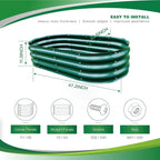 Gardmax 2 Pack Galvanized Raised Garden Bed, Lightweight Planter Boxes Outdoor with Easy Assembly, Large Garden Bed for Vegetables, Fruits, Flower Dark Green
