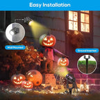 ZYAN Landscape Spotlights with Sensor, 5 Lighting Modes for Brightness Adjustment, Dimmable Timer Auto On Off, Low Voltage Outdoor IP65 Waterproof for Patio Yard Garden Pathway, Warm White (10 Pack)