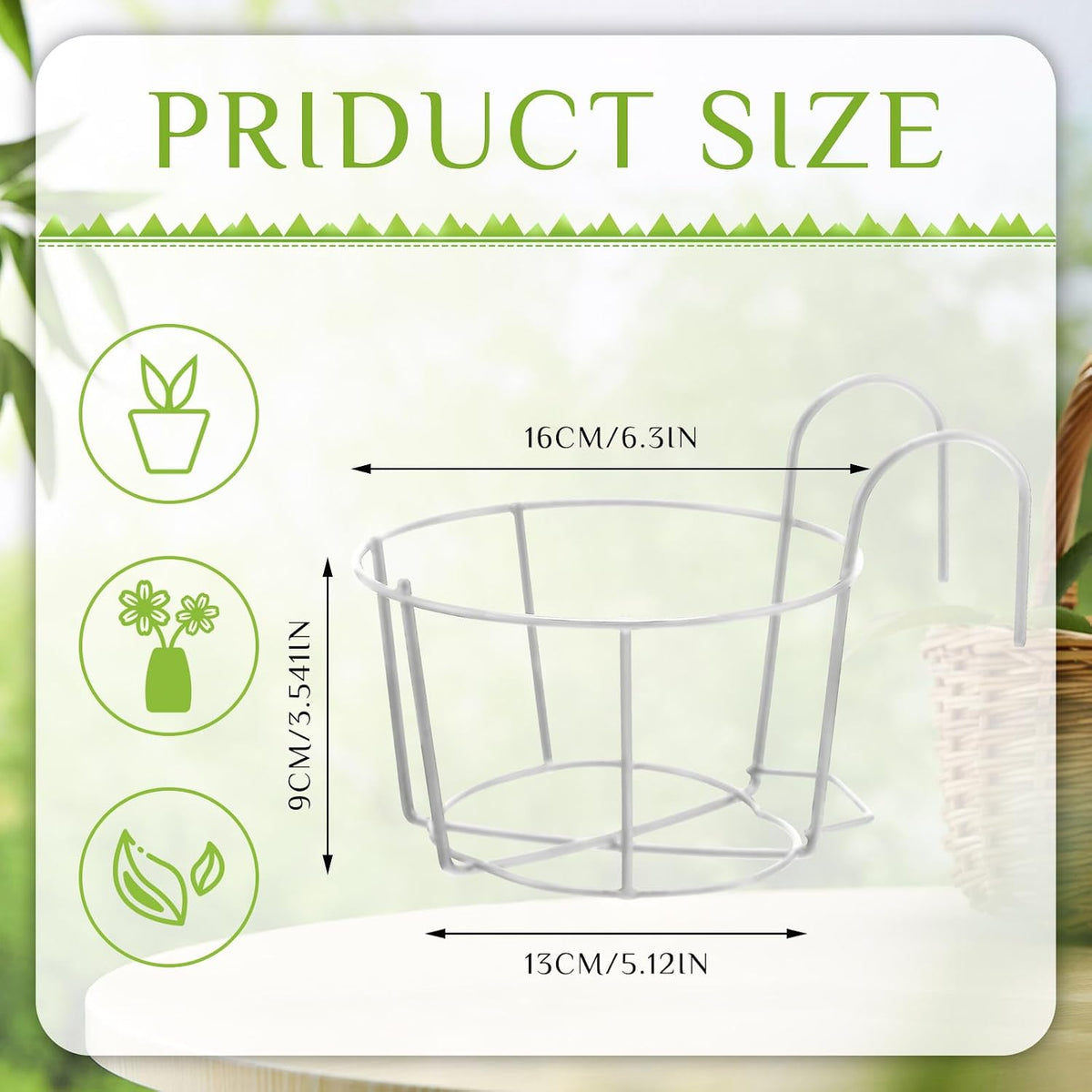 wesiti 10 pcs round hanging railing planters outdoor shown in use
