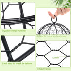 garden chicken wire cloche, 12" w x 15.7", side view
