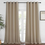 NICETOWN Bedroom Curtain Room Darkening Drapery 102 inches Length - Home Fashion Thermal Insulated Grommet Room Darkening Curtain for Living Room (Taupe, 1 Panel, 52 x 102 inches)