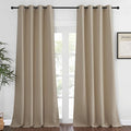 NICETOWN Blackout 108 inch Curtains for Sliding Glass Door, Grommet Thermal Insulated Room Darkening Window Treatment Sound Reducing Drapes for Room Divider, 1 Panel, W52 x L108, Taupe