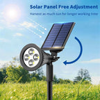 Solar Lights Outdoor Waterproof IP65,6500K Super Bright LED,2 Lighting Modes, Solar Powered Yard Garden Solar Spot Lights for Flag Landscape Auto On/Off-8 Pack