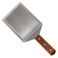 Winco 5" x 6" Extra Heavy Stainless Steel Turner, &, Offset Turner | Dishwasher safe, Wooden handle, Offset design, Restaurant service, Great for Griddles, Burgers, Eggs and Kitchen Prep