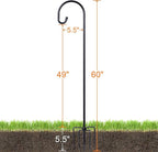 Ottsuls Shepherd-Hooks Adjustable for Bird-Feeder Lantern Plant-Hook Garden-Stake - Plant Stand Hanger for Outdoor Flower Basket, Bird Feeder Hanger Weddings Décor
