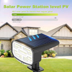 DAMINY Solar Spotlights Waterproof IP65,Auto On/Off,3000K 2 Lighting Modes Solar spot Lights for Garden,Pathway,Yard,Landscape-4 Pack