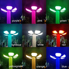 Color Umbrella Light with Remote, Outdoor/Patio Umbrella Light, Rechargeable/AA Battery, Umbrella Pole Light, 300Lumen, Stepless Dimming, for Patio Table
