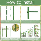 Halatool 2 Pack Tomato Cages for Garden,Up to 48in Adjustable Tomato Cage, Garden Stakes Tomato Trellis for Pots, Tomato Plant Support for Raised Garden Bed & Climbing Vegetables Flowers