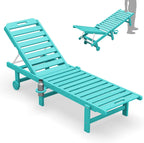 serwall hdpe outdoor chaise lounge with cup holder, main product view