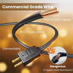 RTTY Dense-Glow 200FT Outdoor String Lights Expandable System with 100 G40 Bulbs (2x100FT) - for Sprawling Properties, Large Commercial Patios, or Dual-Zone Backyard & Event Lighting