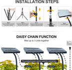 25 Watt Grow Light with Stand, Enough Bright, NO Need Adapter, 4/8/12/16/20H 5-Mode Timer, Natural Sunlight Full Spectrum Plant Growing Lamps for Tall Houseplants & Bonsai Tree