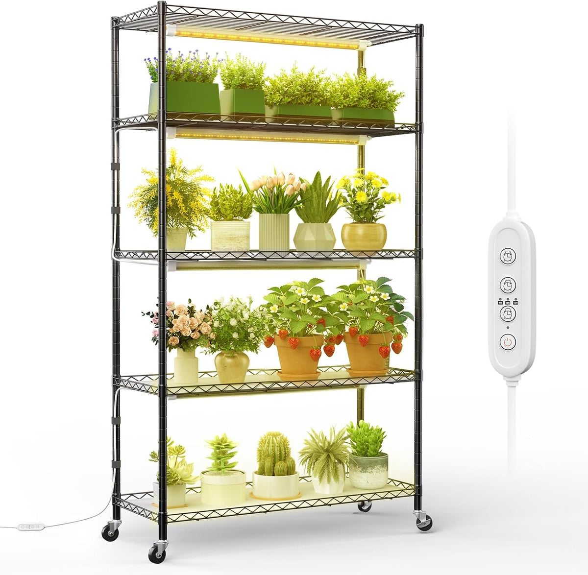 freelicht plant stand with grow light 5-tier, 4×30w, main product view