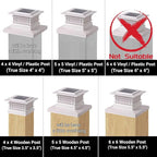 Dynaming 8 Pack Solar Post Cap Lights Outdoor with Flickering Flame Light, White Shell Fence Post Solar Lights Fit 4x4 5x5 Vinyl/Wooden Posts, Brightness LED Lighting Decor for Garden Deck Patio