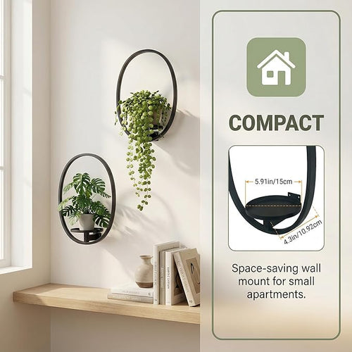2 Pack Plant Stand Indoor Outdoor Hanging Planters for Plants Wall Plant Holder for Indoor Plants Plant Frames Wall Decor for Livingroom Bedroom Balcony Patio